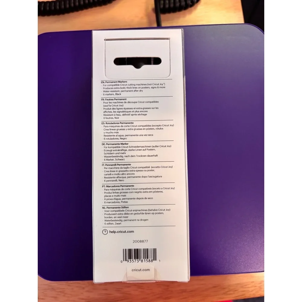 Cricut Permanent Markers 2.5 mm, Black (6 count)